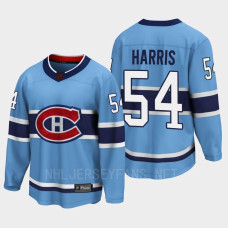 Jordan Harris Montreal Canadiens 2022 Special Edition 2.0 Breakaway Player Retro Blue Jersey