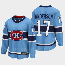 Josh Anderson Montreal Canadiens 2022 Special Edition 2.0 Breakaway Player Retro Blue Jersey