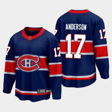 Men's Montreal Canadiens Josh Anderson #17 Special Edition 2021 Navy Jersey