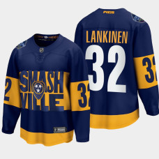 Kevin Lankinen Nashville Predators 2022 Stadium Series Breakaway Player Navy Jersey