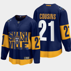 Nashville Predators Nick Cousins 2022 Stadium Series Navy #21 Jersey