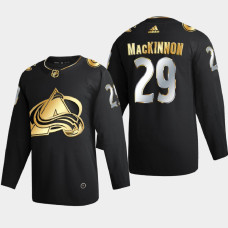 Men Colorado Avalanche Nathan Mackinnon #29 2020-21 2021 Golden Edition Limited Authentic Jersey - Black