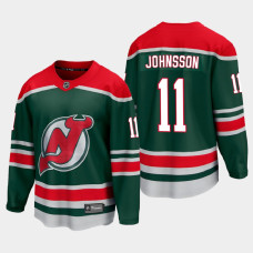 Men's New Jersey Devils Andreas Johnsson #11 Special Edition 2021 Green Jersey