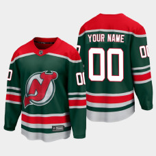 Men's New Jersey Devils Custom #00 Special Edition 2021 Green Jersey