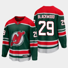 Men's New Jersey Devils Mackenzie Blackwood #29 Special Edition 2021 Green Jersey