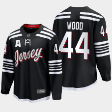 Miles Wood New Jersey Devils 2022 Alternate Premier Black Jersey