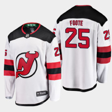 Men's New Jersey Devils Nolan Foote #25 Away 2021 White Jersey