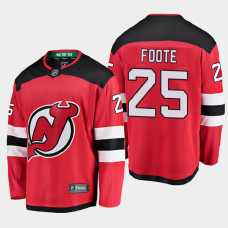 Men's New Jersey Devils Nolan Foote #25 Home 2021 Red Jersey