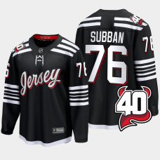 P.K. Subban New Jersey Devils 2022-23 40th Anniversary Alternate Black Jersey