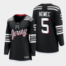 Simon Nemec New Jersey Devils Alternate 2022 NHL Draft Black Jersey