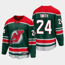 Men's New Jersey Devils Ty Smith #24 Special Edition 2021 Green Jersey