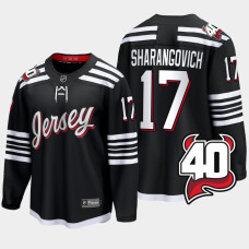 Yegor Sharangovich New Jersey Devils 2022-23 40th Anniversary Alternate Black Jersey