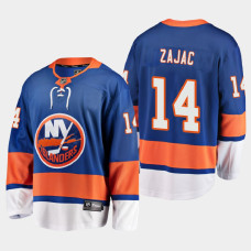 Men's New York Islanders Travis Zajac #14 Home 2021 Blue Jersey