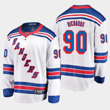 Men's New York Rangers Justin Richards #90 Away 2021 White Jersey