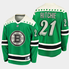 Men's Boston Bruins Nick Ritchie #21 2021 St. Patrick's Day Green Jersey