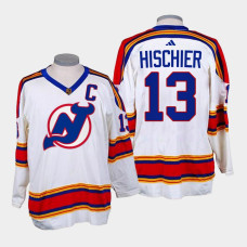 Nico Hischier New Jersey Devils 2022-23 Reverse Retro 2.0 Replica White Jersey