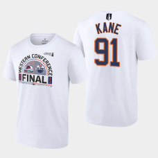 Edmonton Oilers Evander Kane 2022 Stanley Cup Playoffs #91 Tee Western Finals Matchup White