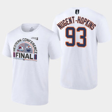 Edmonton Oilers Ryan Nugent-Hopkins 2022 Stanley Cup Playoffs #93 Tee Western Finals Matchup White