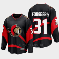 Ottawa Senators Anton Forsberg 2022 Special Edition 2.0 Black #31 Jersey Breakaway Player