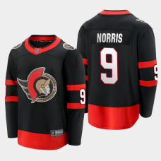 Josh Norris Ottawa Senators 2022 Home Breakaway Player Black Jersey