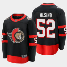 Men's Ottawa Senators Olle Alsing #52 Home 2021 Black Jersey