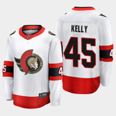 Men's Ottawa Senators Parker Kelly #45 Away 2021 White Jersey