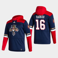 Men's Florida Panthers Aleksander Barkov #16 2021 Reverse Retro Authentic Pullover Navy Hoodie