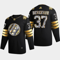 Patrice Bergeron Boston Bruins 2022 Stanley Cup Playoffs Black Diamond Edition Jersey Authentic