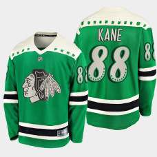 Men's Chicago Blackhawks Patrick Kane #88 2021 St. Patrick's Day Green Jersey