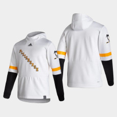 Men's Pittsburgh Penguins White 2021 Reverse Retro Authentic Pullover Special Edition Hoodie