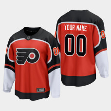 Men's Philadelphia Flyers Custom #00 Special Edition 2021 Orange Jersey