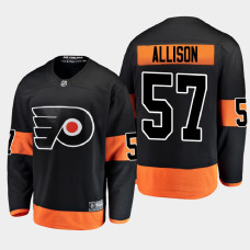 Men's Philadelphia Flyers Wade Allison #57 Alternate 2021 Black Jersey