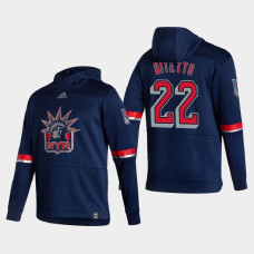 Men's New York Rangers Anthony Bitetto #22 2021 Reverse Retro Authentic Pullover Special Edition Navy Hoodie