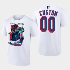 New York Rangers Custom 2022 Metropolitan Division Champs #00 Tee Mascot White