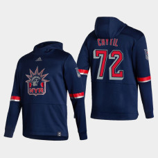 Men's New York Rangers Filip Chytil #72 2021 Reverse Retro Authentic Pullover Special Edition Navy Hoodie