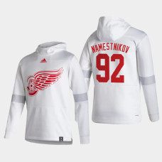 Men's Detroit Red Wings Vladislav Namestnikov #92 2021 Reverse Retro Authentic Pullover Special Edition White Hoodie