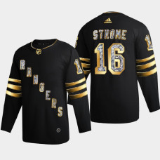 Ryan Strome New York Rangers 2022 Stanley Cup Playoffs Black Diamond Edition Jersey Authentic