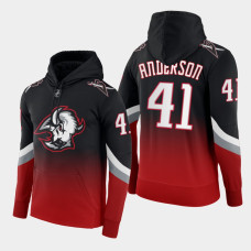 Buffalo Sabres #41 Craig Anderson 2022-23 Third Logo Black Red Color Crash Hoodie Goathead