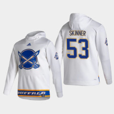 Men's Buffalo Sabres Jeff Skinner #53 2021 Reverse Retro Authentic Pullover Special Edition White Hoodie