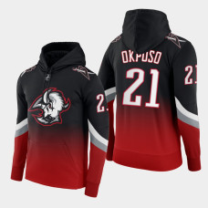 Buffalo Sabres #21 Kyle Okposo 2022-23 Third Logo Black Red Color Crash Hoodie Goathead