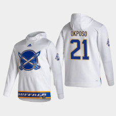 Men's Buffalo Sabres Kyle Okposo #21 2021 Reverse Retro Authentic Pullover Special Edition White Hoodie