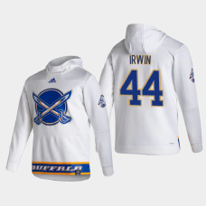 Men's Buffalo Sabres Matt Irwin #44 2021 Reverse Retro Authentic Pullover Special Edition White Hoodie