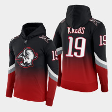 Buffalo Sabres #19 Peyton Krebs 2022-23 Third Logo Black Red Color Crash Hoodie Goathead