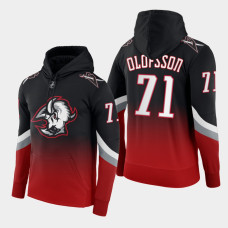 Buffalo Sabres #71 Victor Olofsson 2022-23 Third Logo Black Red Color Crash Hoodie Goathead