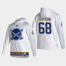 Men's Buffalo Sabres Victor Olofsson #68 2021 Reverse Retro Authentic Pullover Special Edition White Hoodie