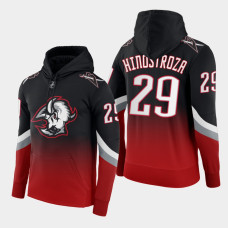 Buffalo Sabres #29 Vinnie Hinostroza 2022-23 Third Logo Black Red Color Crash Hoodie Goathead