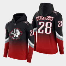 Buffalo Sabres #28 Zemgus Girgensons 2022-23 Third Logo Black Red Color Crash Hoodie Goathead