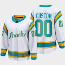 Custom San Jose Sharks 2022 Special Edition 2.0 Breakaway Player Retro White Jersey