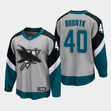 Men's San Jose Sharks Devan Dubnyk #40 Reverse Retro 2021 Special Edition Gray Jersey