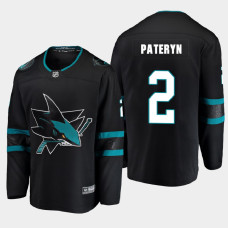 Men's San Jose Sharks Greg Pateryn #2 Alternate 2021 Black Jersey